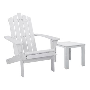 Outdoor Sun Lounge Beach Chairs Table Setting Wooden Adirondack Patio Lounges Chair