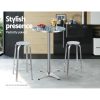 2-Piece Outdoor Bar Stools Patio Indoor Bistro Aluminum Chairs