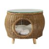 Coffee Side Table Wicker Aluminium Desk Pet Bed Storage Outdoor Furniture