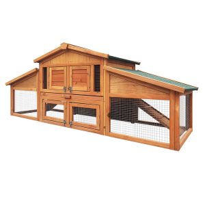 Chicken Coop Rabbit Hutch 169cm x 52cm x 72cm Large House Outdoor Wooden Run Cage