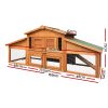 Chicken Coop Rabbit Hutch 169cm x 52cm x 72cm Large House Outdoor Wooden Run Cage