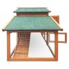 Chicken Coop Rabbit Hutch 169cm x 52cm x 72cm Large House Outdoor Wooden Run Cage