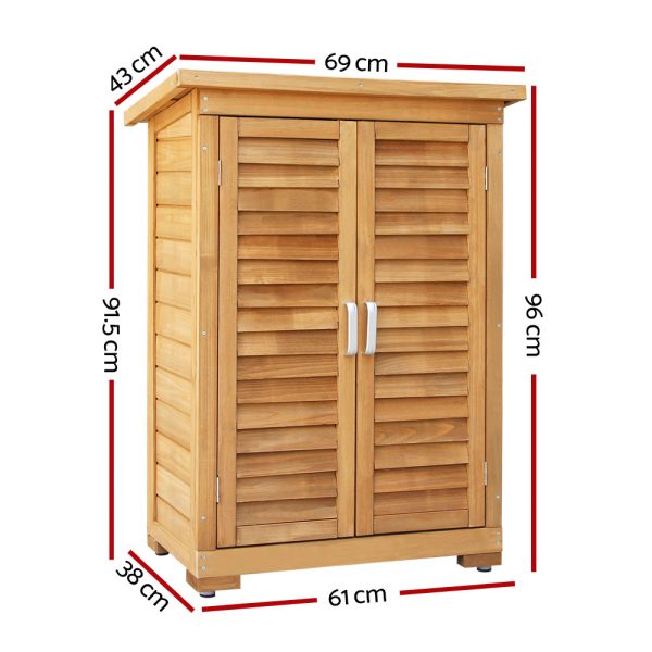 Portable Wooden Garden Storage Cabinet