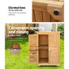 Portable Wooden Garden Storage Cabinet