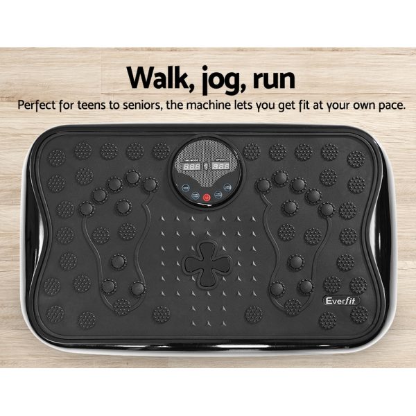 Vibration Machine Machines Platform Plate Vibrator Exercise Fit Gym Home – Black