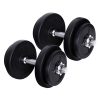 Dumbbells Dumbbell Set Weight Training Plates Home Gym Fitness Exercise – 20 KG