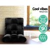 Lounge Sofa Floor Recliner Futon Chaise Folding Couch – Black