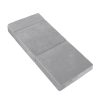 Barrington Bedding Folding Foam Mattress Portable Bed Mat Velvet – SINGLE, Light Grey