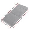 Barrington Bedding Folding Foam Mattress Portable Bed Mat Velvet – SINGLE, Light Grey