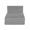 Barrington Bedding Folding Foam Mattress Portable Bed Mat Velvet – SINGLE, Light Grey