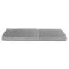 Barrington Bedding Folding Foam Mattress Portable Bed Mat Velvet – SINGLE, Light Grey