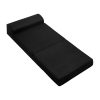 Barnoldswick Bedding Folding Foam Mattress Portable Sofa Bed Mat Air Mesh Fabric Black – SINGLE