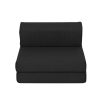 Barnoldswick Bedding Folding Foam Mattress Portable Sofa Bed Mat Air Mesh Fabric Black – SINGLE