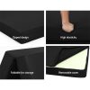 Barnoldswick Bedding Folding Foam Mattress Portable Sofa Bed Mat Air Mesh Fabric Black – SINGLE