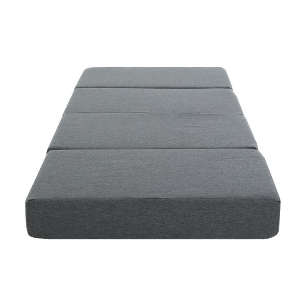 Bedding Foldable Mattress Folding Foam Single Grey