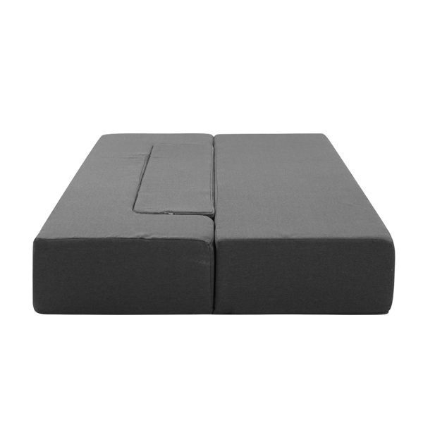 Bedding Foldable Mattress Folding Foam Sofa Bed Chair Grey