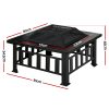 Fire Pit BBQ Grill 2-In-1 Table