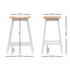 2x Bar Stools Wooden Chairs Oak