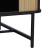 Coffee Table Sliding Drawer Door Black Boris