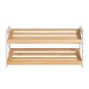 Shoe Rack 2 Tier 6 Pairs White Kara