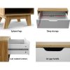 Bedside Table 1 Drawer with Shelf – IKER White & Oak