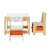 3PCS Kids Table and Chairs Set Activity Desk Chalkboard Toys Storage Box