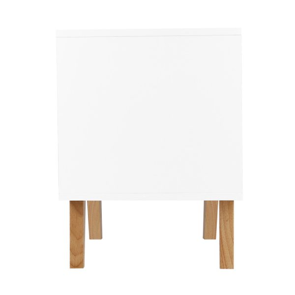 Bedside Table 2 Drawers – ANDERS White