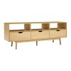 Newburgh Wooden Scandinavian Entertainment Unit – Natural