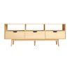 Newburgh Wooden Scandinavian Entertainment Unit – Natural