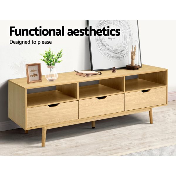 Newburgh Wooden Scandinavian Entertainment Unit – Natural