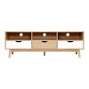 TV Cabinet Entertainment Unit Stand Wooden Storage 140cm Scandinavian