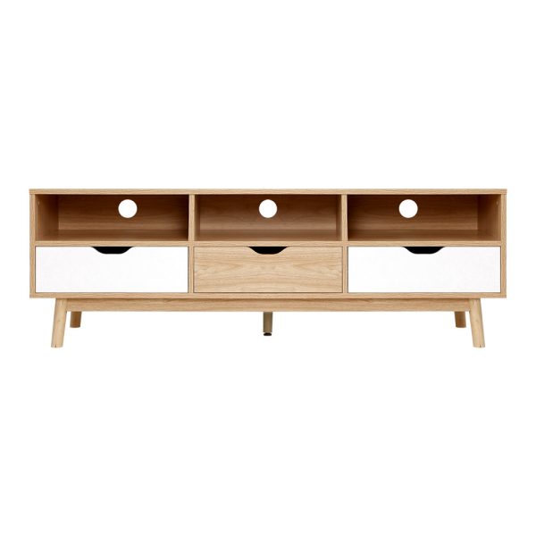 TV Cabinet Entertainment Unit Stand Wooden Storage 140cm Scandinavian