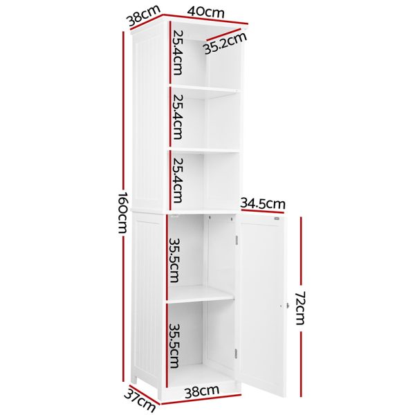 Bathroom Cabinet Storage 160cm White