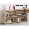 Office Computer Desk Corner Study Table Workstation Bookcase Storage – Oak