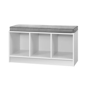 Shoe Rack Bench Shoe Cabinet White Zia