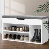 Shoe Rack Bench Shoe Cabinet White Allen