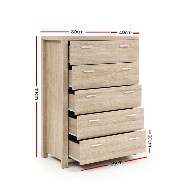 5 Chest of Drawers – MAXI Pine