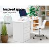 Office Computer Desk Student Study Table Workstation 3 Drawers 120cm – White