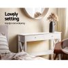 Console Table 2 Drawers 100CM White Chole