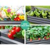 Green Fingers Galvanised Steel Garden Bed – Aliminium Grey – 150x90x30 cm