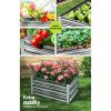 Green Fingers Garden Bed 86x86x30cm Planter Box Raised Container Galvanised Herb