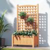 Green Fingers Garden Bed Wooden 64x35x115cm Planter Raised Box Container Trellis