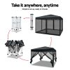 Gazebo Pop Up Marquee Wedding Side Mesh Wall Outdoor Gazebos – 3×3 m, Black