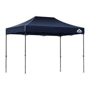 Gazebo Pop Up 3x4.5m w/Base Podx4 Marquee Folding Outdoor Wedding Camping Tent Shade Canopy Navy