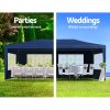 Gazebo Outdoor Marquee Wedding Gazebos Party Tent Camping 3x6m – Blue