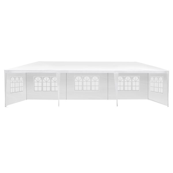 Gazebo 3x9m Marquee Wedding Party Tent Outdoor Camping Side Wall Canopy 5 Panel White