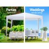 Gazebo 3x3m Wedding Party Marquee Tent Outdoor Event Camping Canopy Shade White