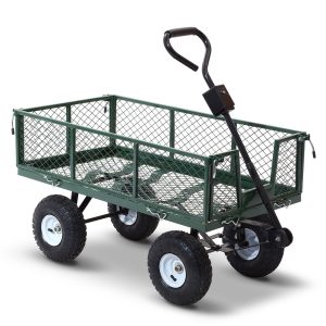 Mesh Garden Steel Cart - Green