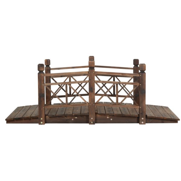 Garden Decor Outdoor Ornament Wooden Bridge 150cm