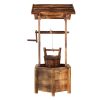 Garden Decor Outdoor Ornament Wooden Wishing Well